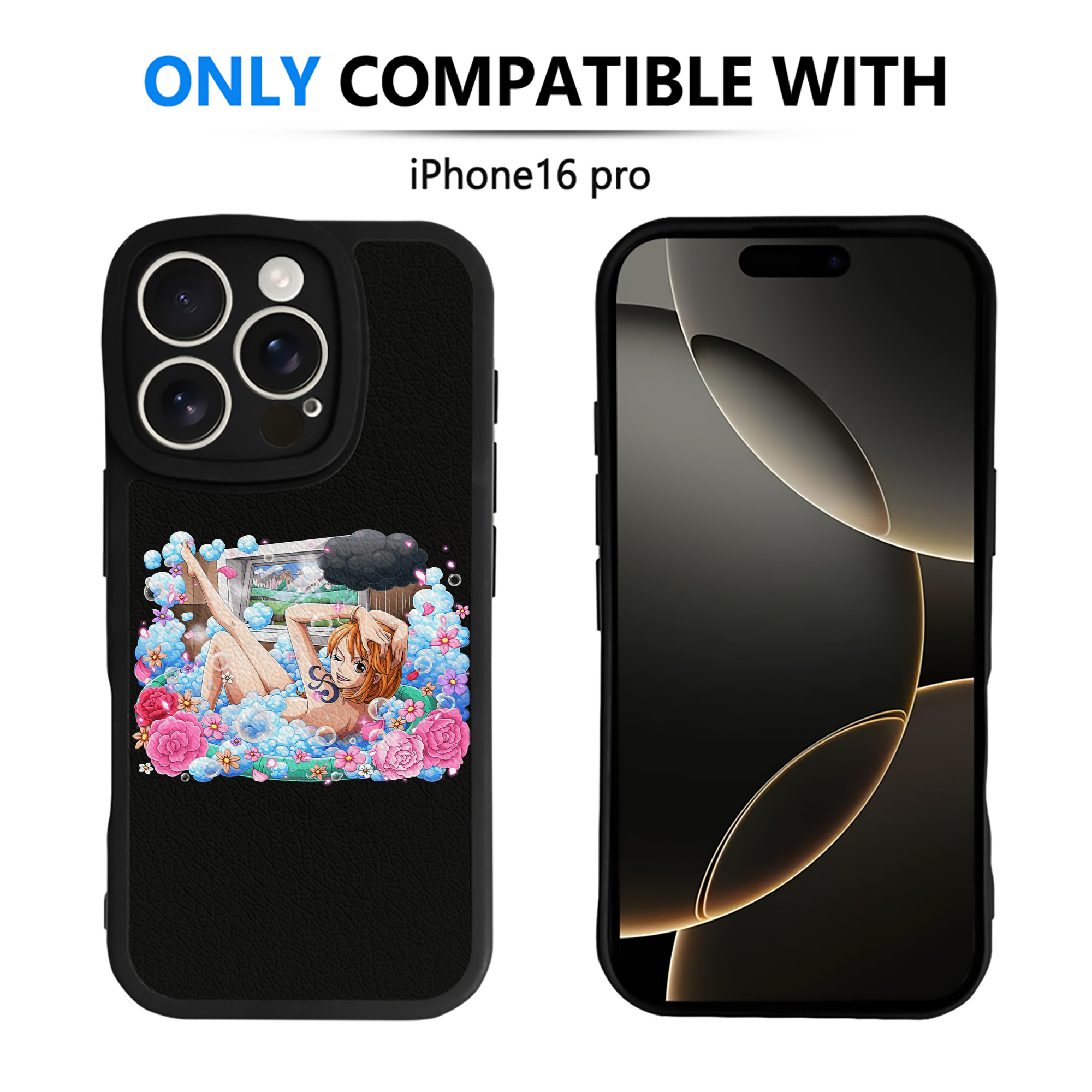 （画像用） ワンピース ナミ ONE PIECE Nami 【iPhone 16シリーズ対応】シリコンスマホケース（レザー調） 材質：シリコン